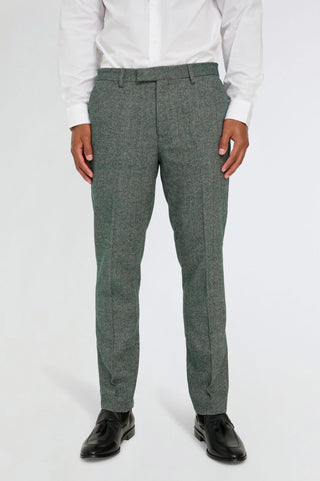 Henry Tweed Trousers in Green