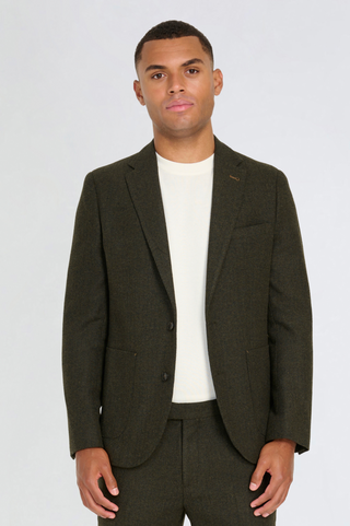 Henry Tweed Blazer in Olive