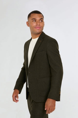 Henry Tweed Blazer in Olive