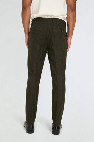 Henry Tweed Trousers in Olive