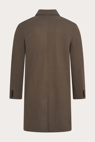Harold Plain Faux Wool Overcoat
