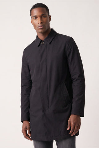 HARRISON Black Single Breasted Trench Coat