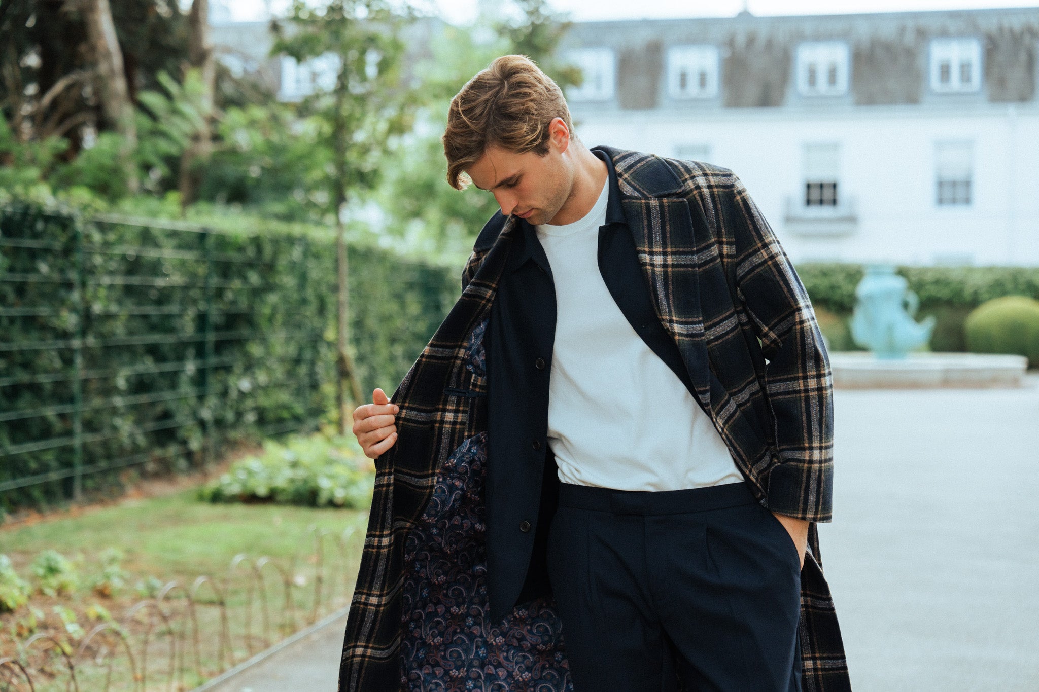 Fashion Wool Check Coat | Harry Brown London – Harry Brown Menswear