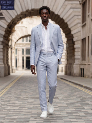 Giacomo Slim Fit Single Breasted Suit Jacket in Light Blue