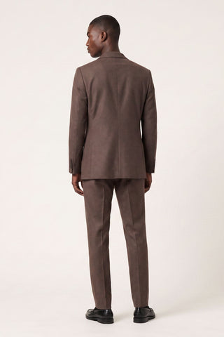 Giacomo Slim Fit Double Breasted Suit Jacket in Brown