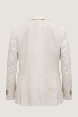 Giacomo Slim Fit Double Breasted Suit Jacket in Stone