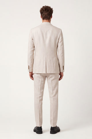 Giacomo Slim Fit Single Breasted Suit Jacket in Stone
