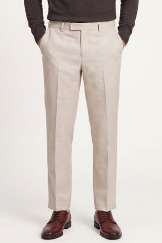 Giacomo Slim Fit Suit Trousers in Stone