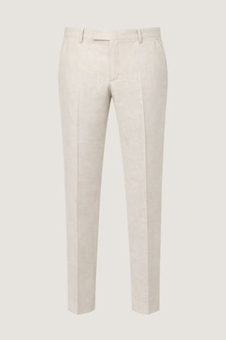 Giacomo Slim Fit Suit Trousers in Stone