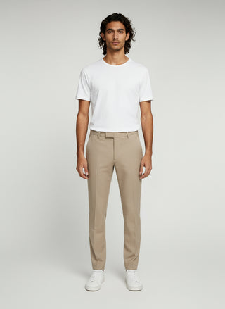 Adam Wool Tweed Two Piece Suit in Ecru