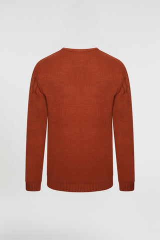 Haydn Knitted Crew Neck Terracotta Jumper