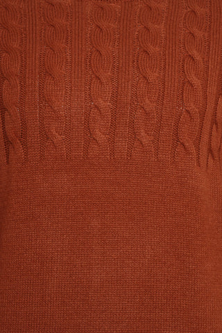 Haydn Knitted Crew Neck Terracotta Jumper