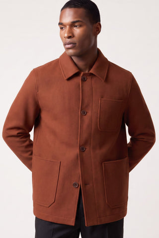 Jacques Shacket Harry Brown Jacket in Rust
