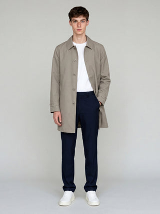 James  Harry Brown Basic Raincoat in Stone
