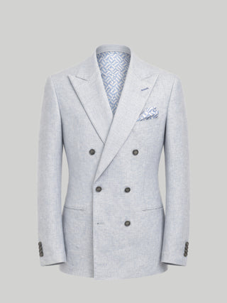 Giacomo Slim Fit Double Breasted Suit Jacket in Light Blue