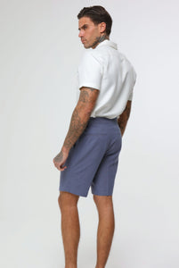 DECORATE Cotton Linen Blend Shorts in Blue