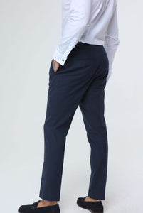 DECORATE Cotton Linen Blend Trouser in Navy