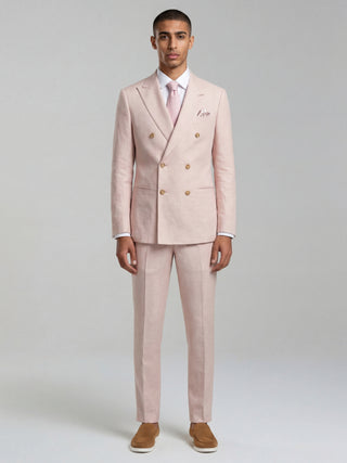 Giacomo Slim Fit Double Breasted Suit Jacket in Pink