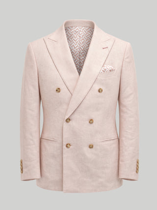 Giacomo Slim Fit Double Breasted Suit Jacket in Pink