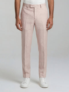 Giacomo Slim Fit Suit Trousers in Pink