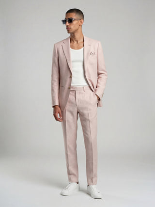 Giacomo Slim Fit Suit Trousers in Pink