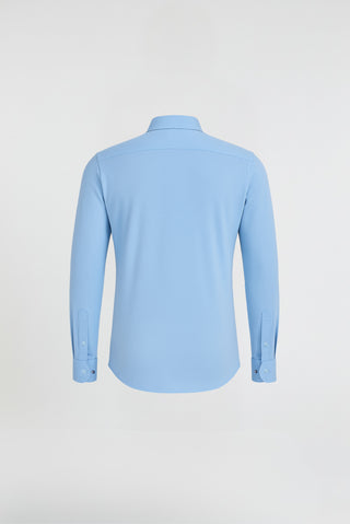 Harry Brown Pique Shirt in Light Blue