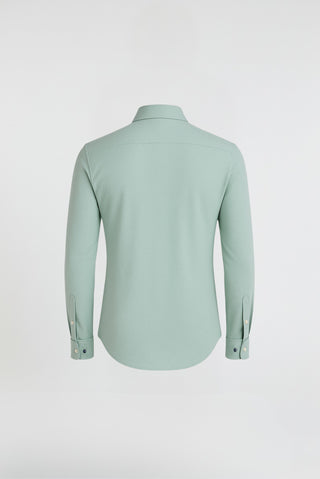 Harry Brown Pique Shirt in Light Green