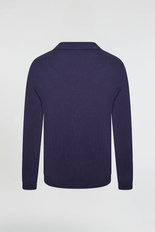 Rohan Open Collar Navy Long Sleeve Polo Shirt