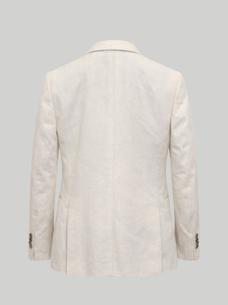 Giacomo Slim Fit Double Breasted Suit Jacket in Stone