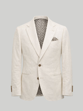 Giacomo Slim Fit Single Breasted Suit Jacket in Stone