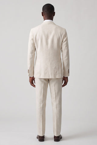 Giacomo Slim Fit Double Breasted Suit Jacket in Stone