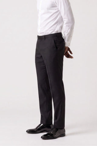 Raffi Harry Brown Tux Suit Trousers in Black