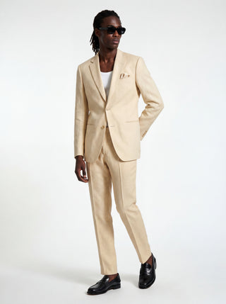Giacomo Slim Fit Single Breasted Suit Jacket in Butternut
