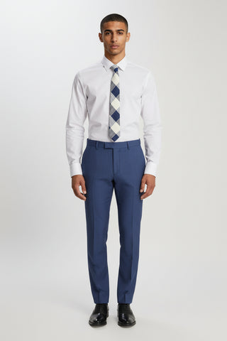 Blue & White Check Tie