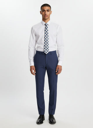 Blue Gingham Check Tie
