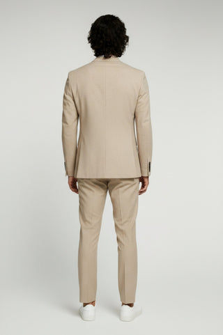 Adam Wool Tweed Two Piece Suit in Ecru