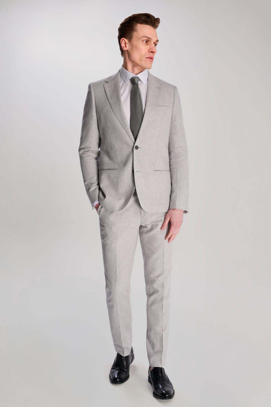 Giacomo Grey Single Breasted Suit by Harry Brown London