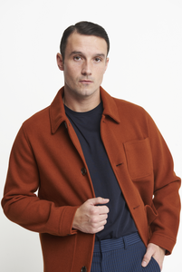 Jacques Shacket Harry Brown Jacket in Rust