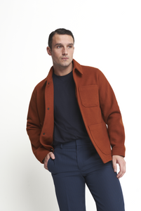 Jacques Shacket Harry Brown Jacket in Rust