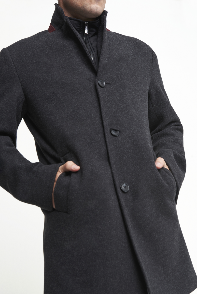 Johan Insert Coat in Charcoal – Harry Brown Menswear