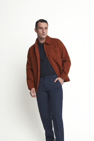 Jacques Shacket Harry Brown Jacket in Rust