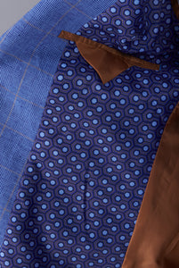FINN Light Blue Check Three Piece Linen Suit