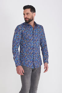 Harry Brown Paisley Print Shirt in Blue
