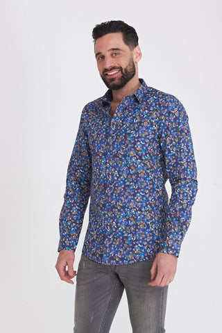 Harry Brown Paisley Print Shirt in Blue