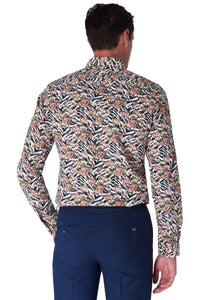 HUGO Floral & Animal Contrast Print Shirt