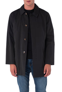 HARRISON Black Single Breasted Trench Coat